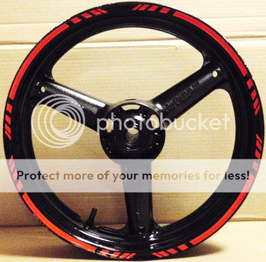 WHITE REFLECTIVE MOTORCYCLE RIM STRIPES WHEEL DECALS TAPE STICKERS CAR